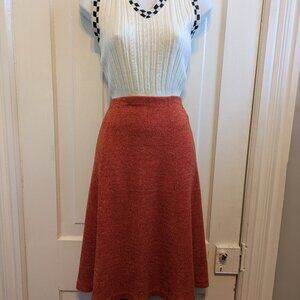 Vintage orange knit skirt